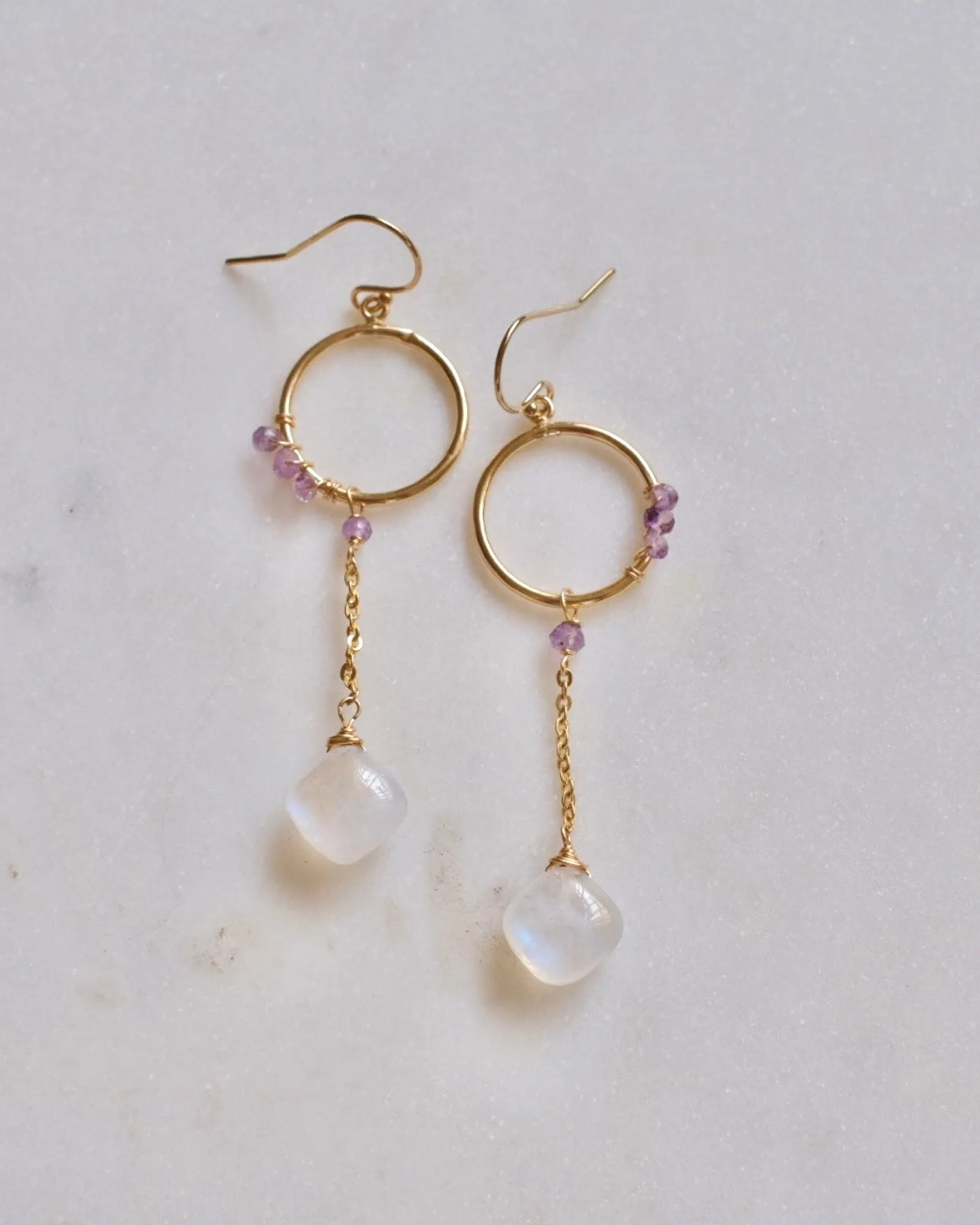 Fiona moonstone earrings