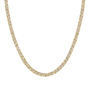 Freya Trillion 18k Gold Tennis Necklace | 60ct