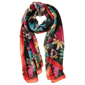 Galway Crystal Fashion Tropical Birds Polyester Scarf