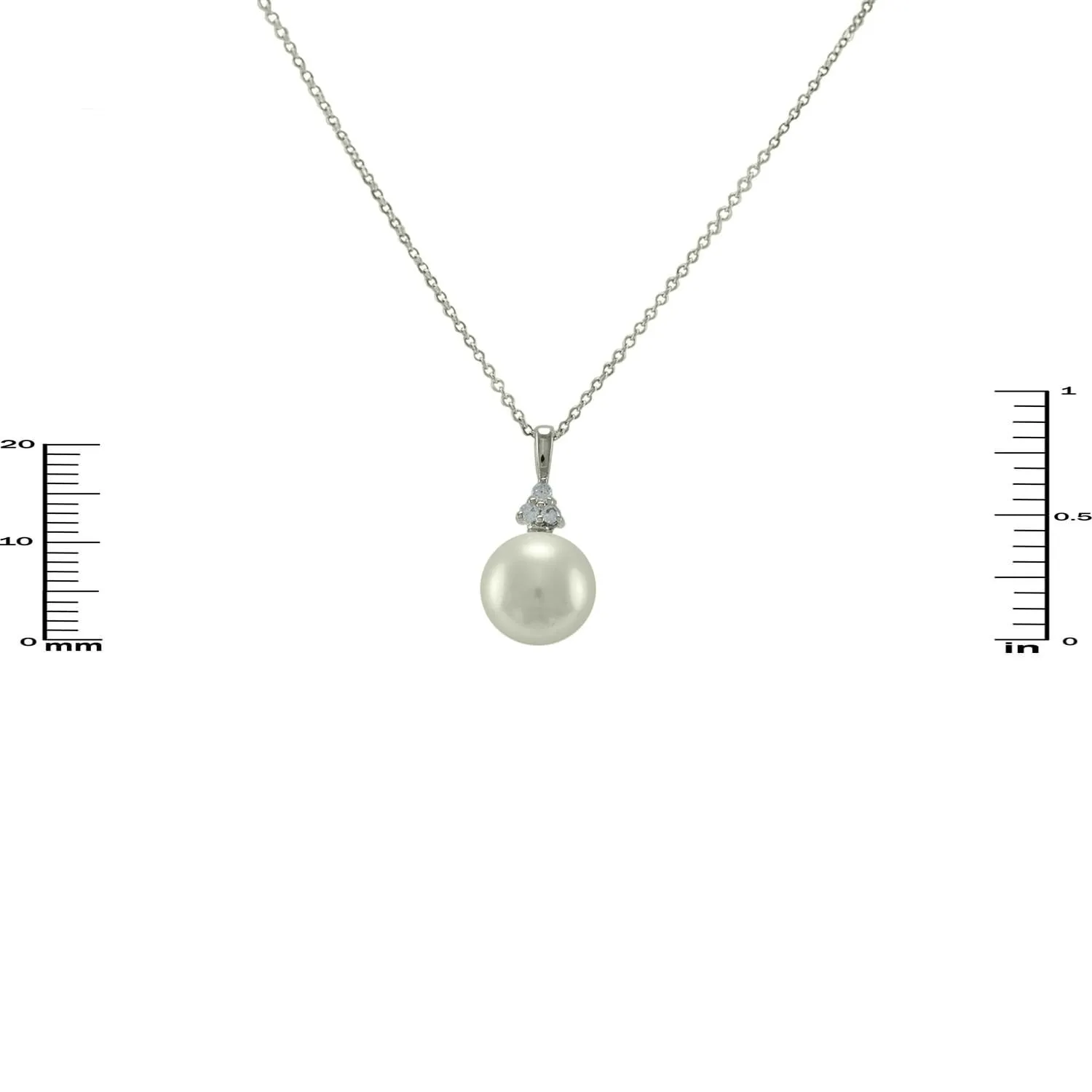 Gayla White Pearl Pendant - 10mm