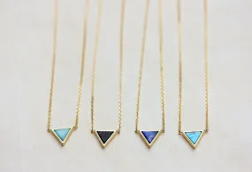 Gemstone Triangle Necklace