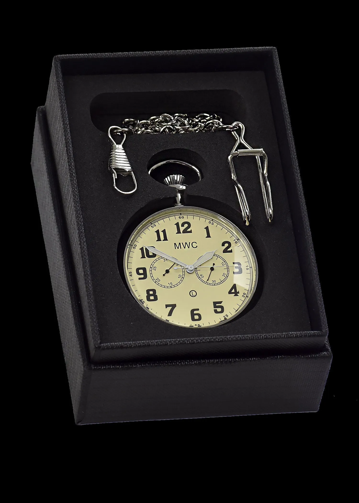 General Service Military Pocket Watch (Hybrid Movement with Cream Dial)