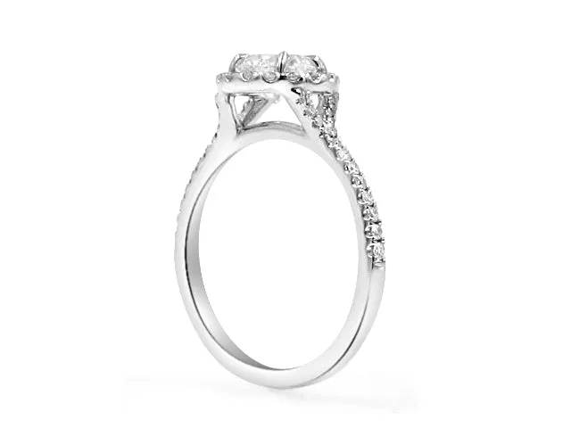 GIA Certified Henri Daussi Engagement Ring 1.09CT T.W.