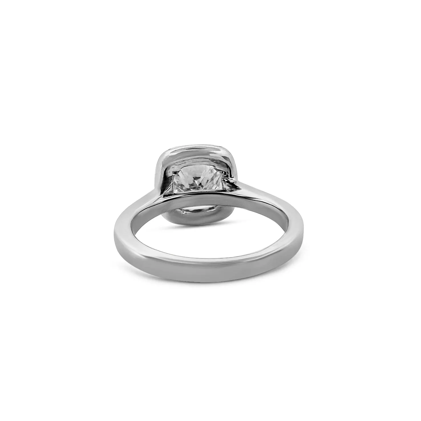 GIA Graded 1.53 Carats Cushion Cut Diamond with Halo Engagement Ring in 14k White Gold