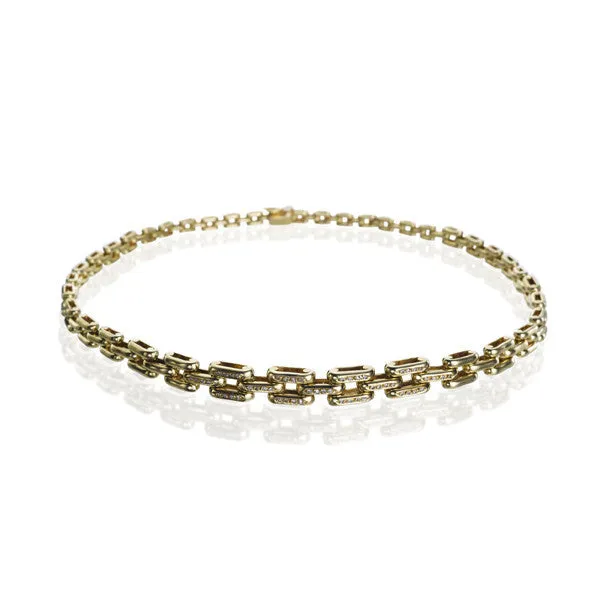 Gold & Diamond Heavy Link Necklace