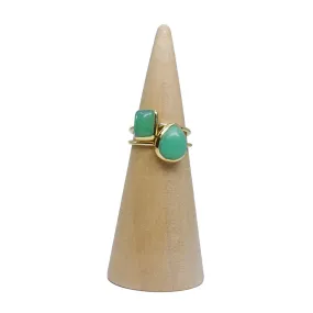 Gold Chrysoprase Ring 50