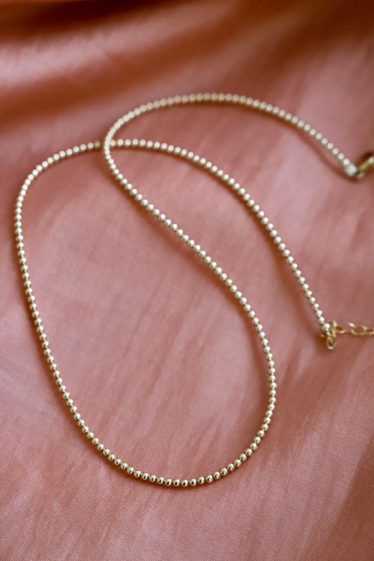 GOLD FILLED BEADED CHAIN