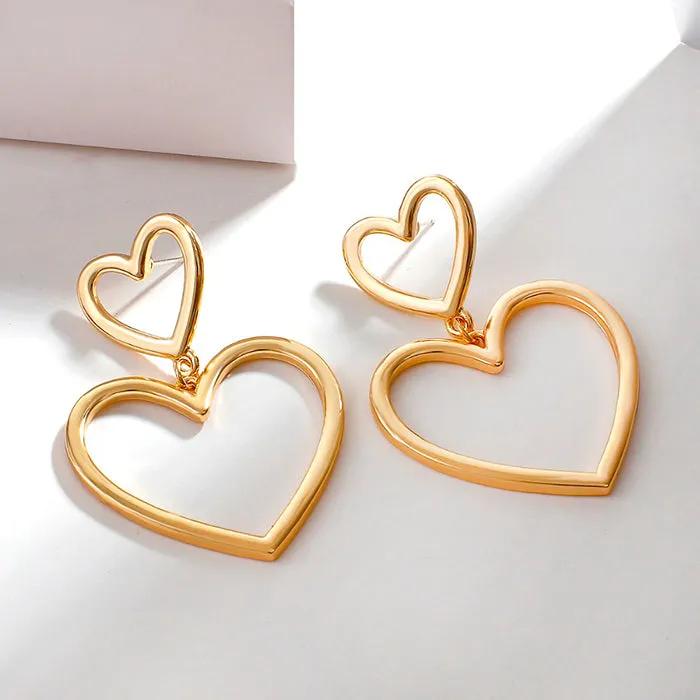 Gold Heart Earrings