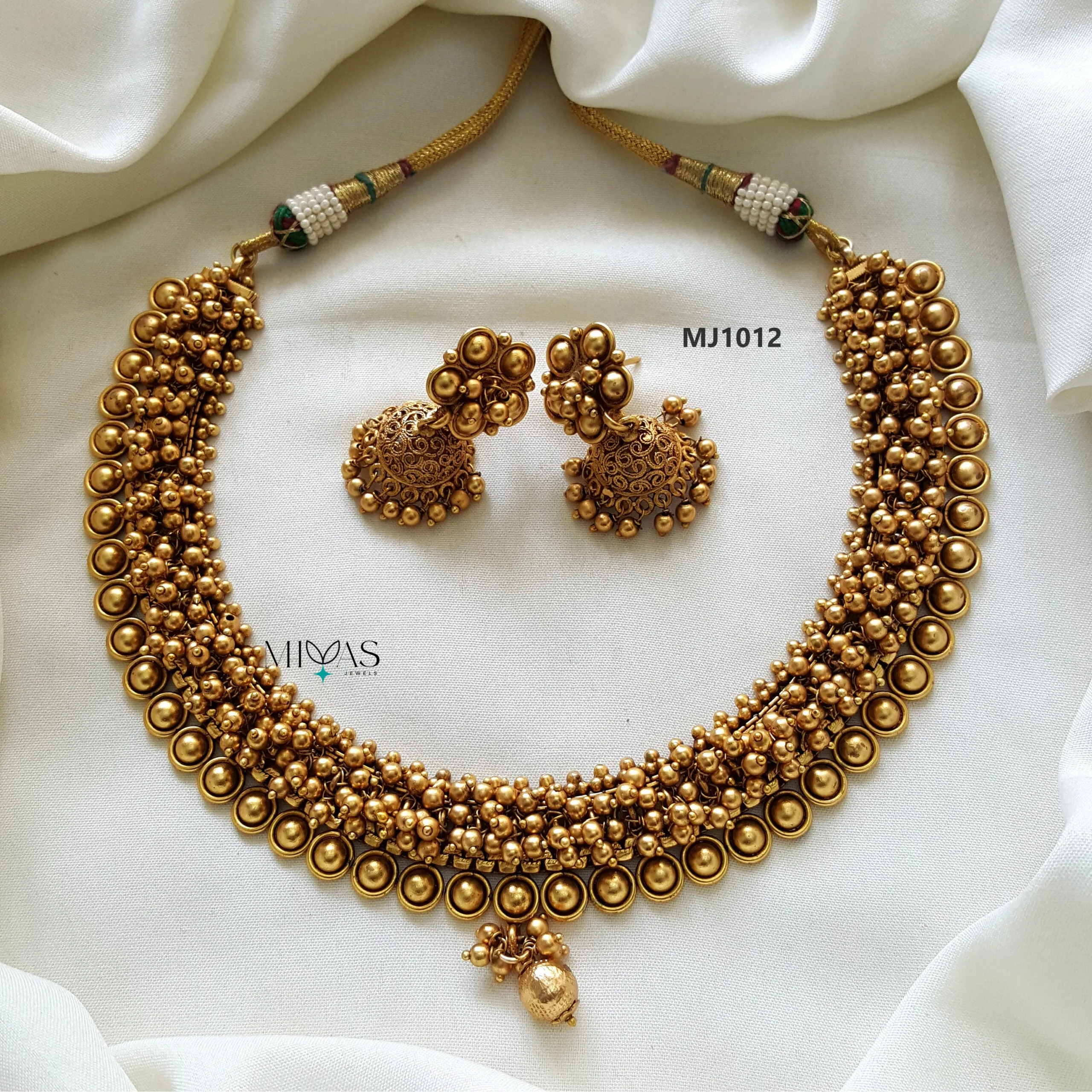 Gold Look Alike Gold Beaded Necklace