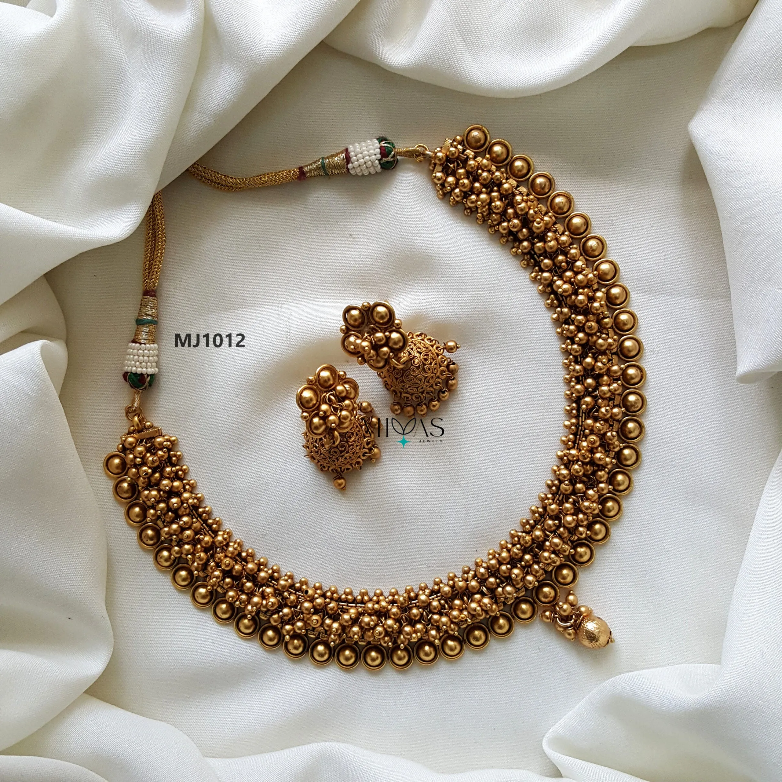 Gold Look Alike Gold Beaded Necklace