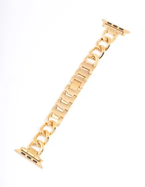 Gold Metal Chain Watch Band 42/44/45mm