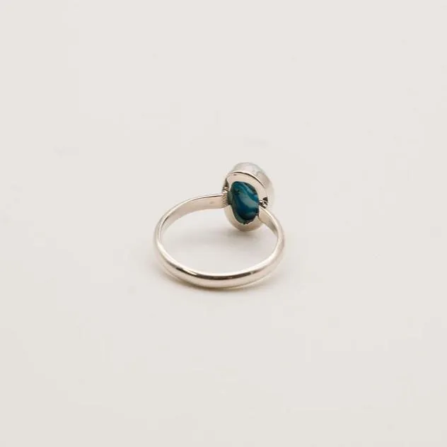 Golden Hill Turquoise Sterling Silver Ring- Size 8