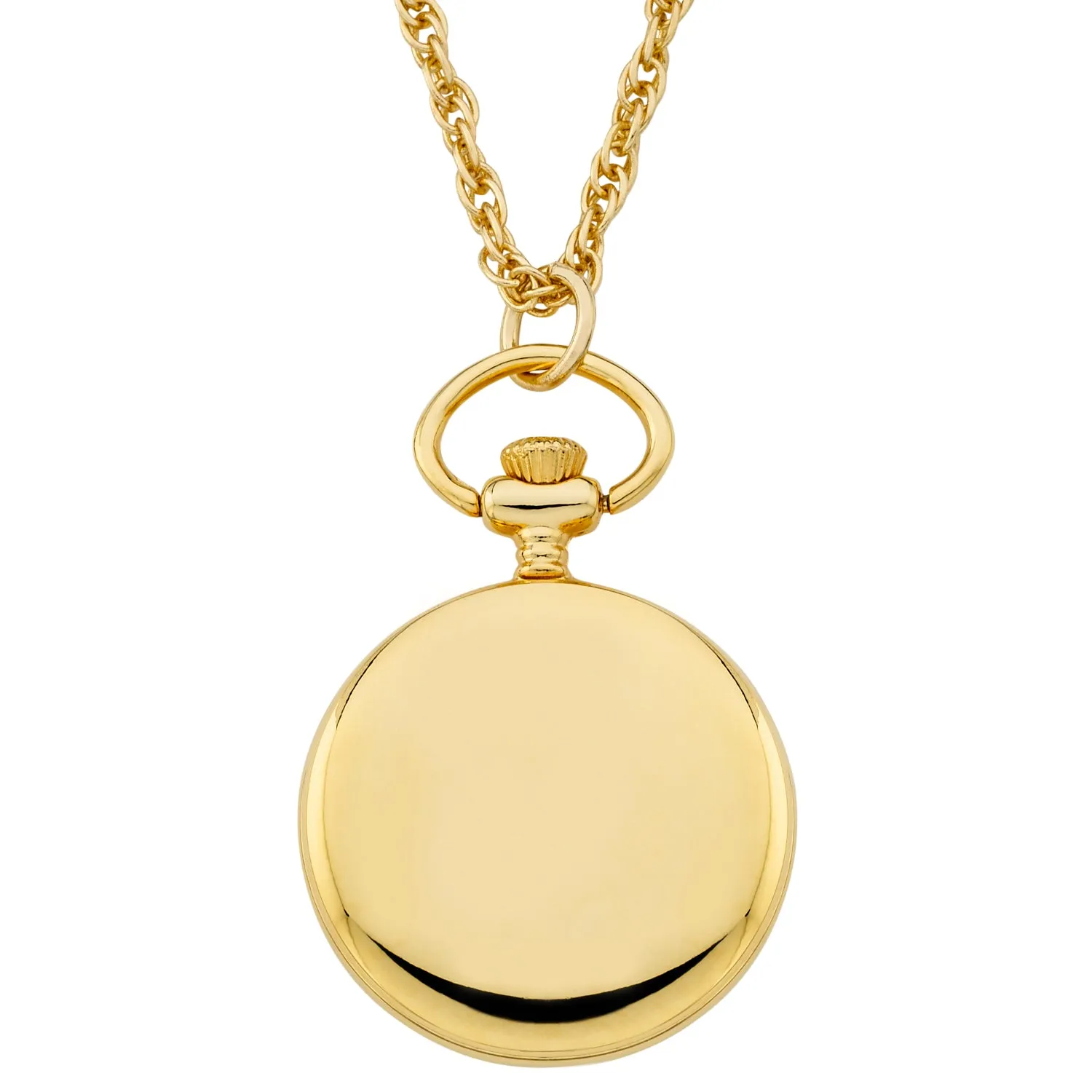 Gotham Women's Gold-Tone Open Face Pendant Watch with Chain # GWC14138GR