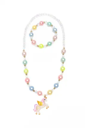 Great Pretenders Happy-Go-Unicorn Necklace & Bracelet Set