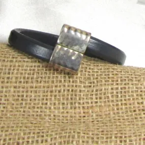 Grey Leather Bracelet for Men