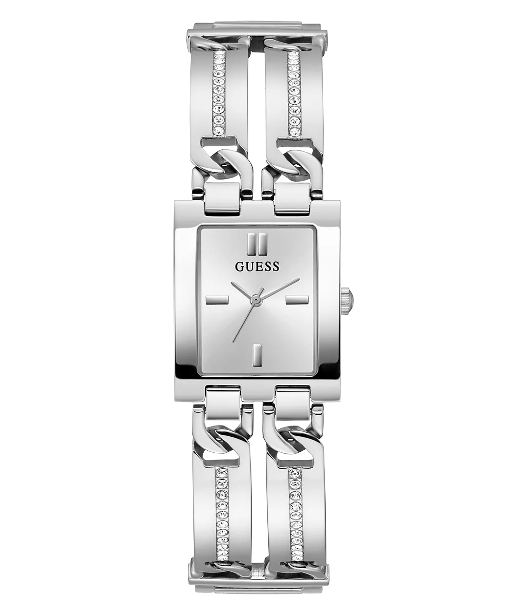 GUESS Ladies Silver Tone Analog Watch