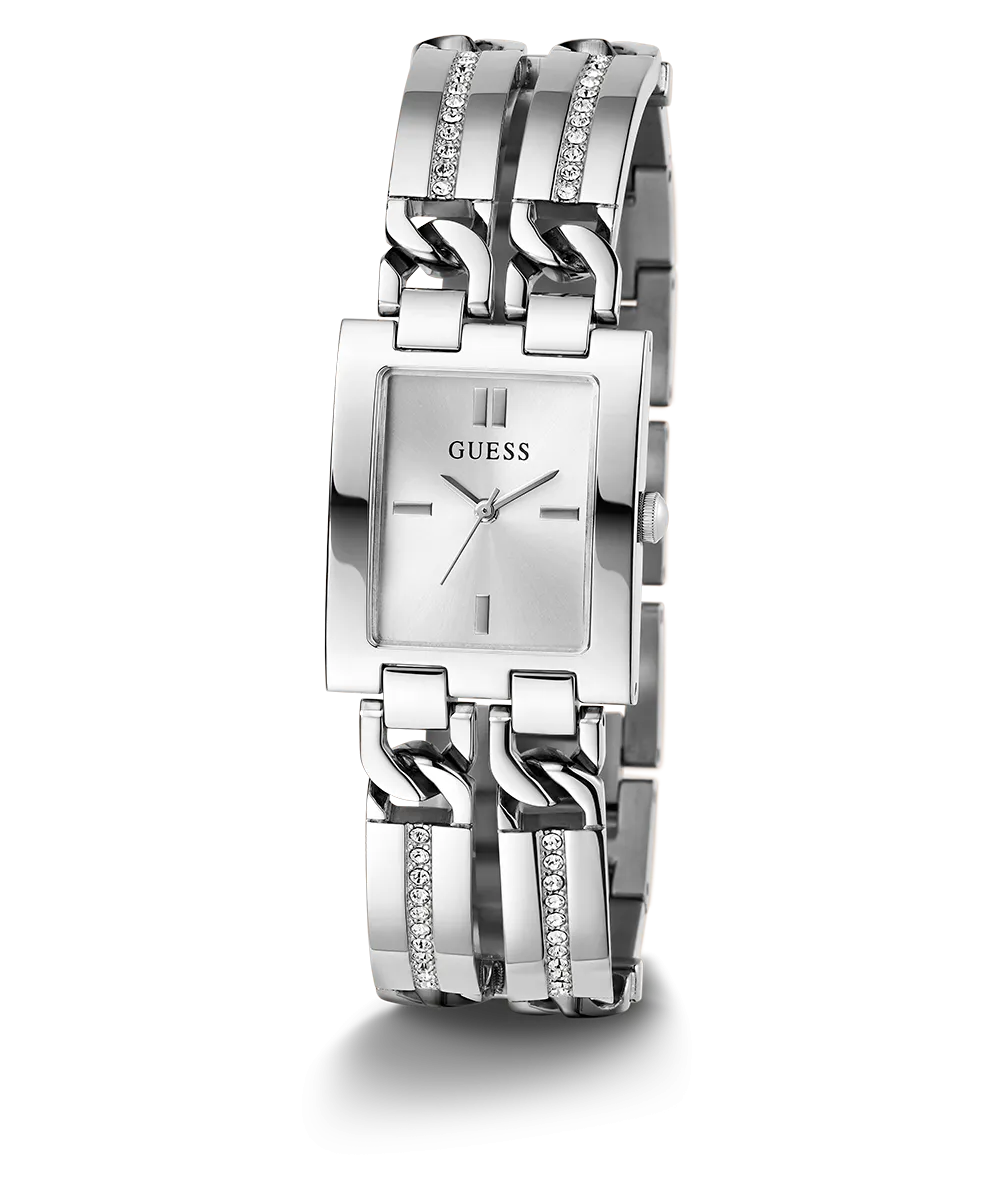 GUESS Ladies Silver Tone Analog Watch