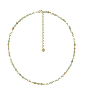 Habaha Gemstone Beaded Chain Necklace