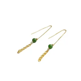 Heavenly Phoenix Jade Thread Earrings