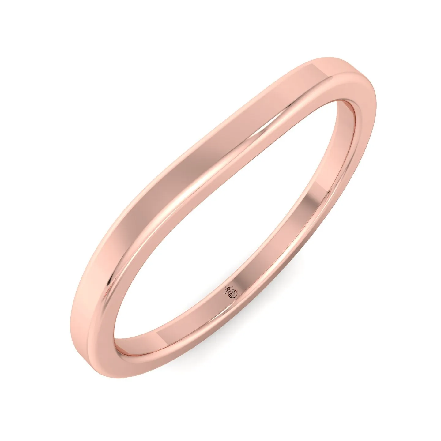 Hialeah - 3mm Plain Wedding Band with Curve