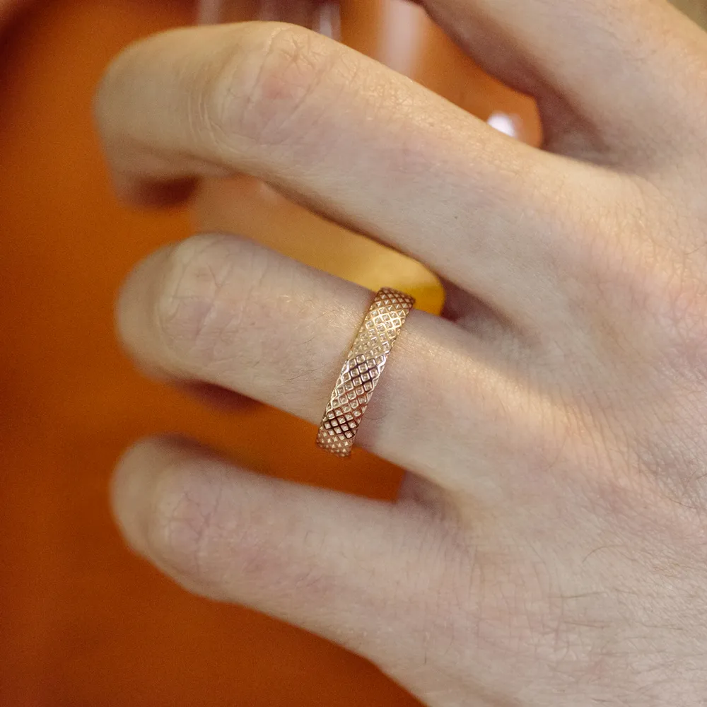 Honeycomb Wedding Ring