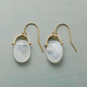 Horseshoe Moonstone Earrings