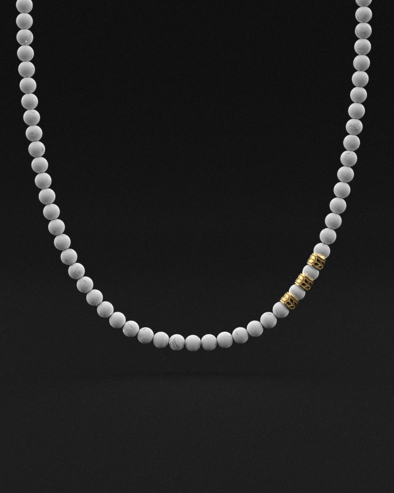 Howlite Necklace 8mm | Royale