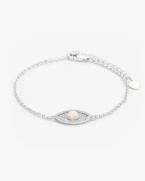 Iced Opal Evil Eye Bracelet