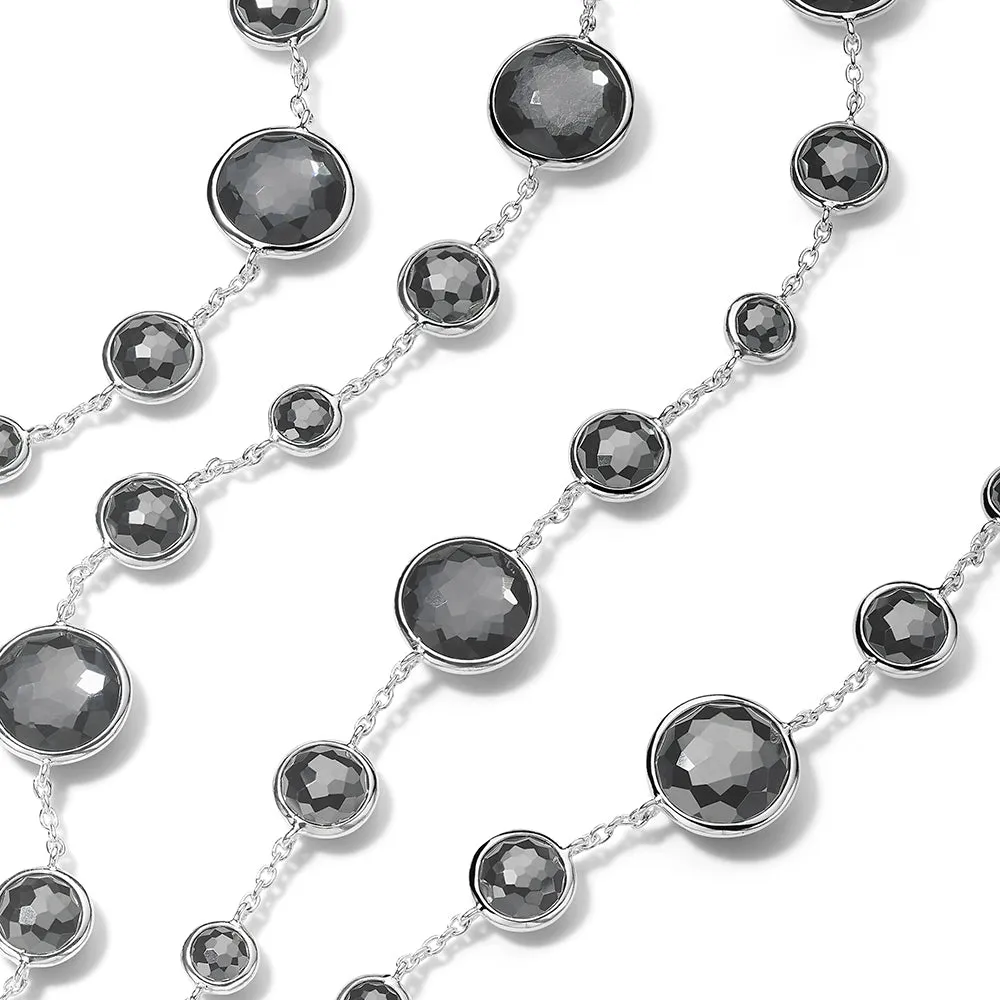 IPPOLITA Lollipop® Sterling Silver Lollitini Long Gemstone Station Necklace in Hematite Doublet