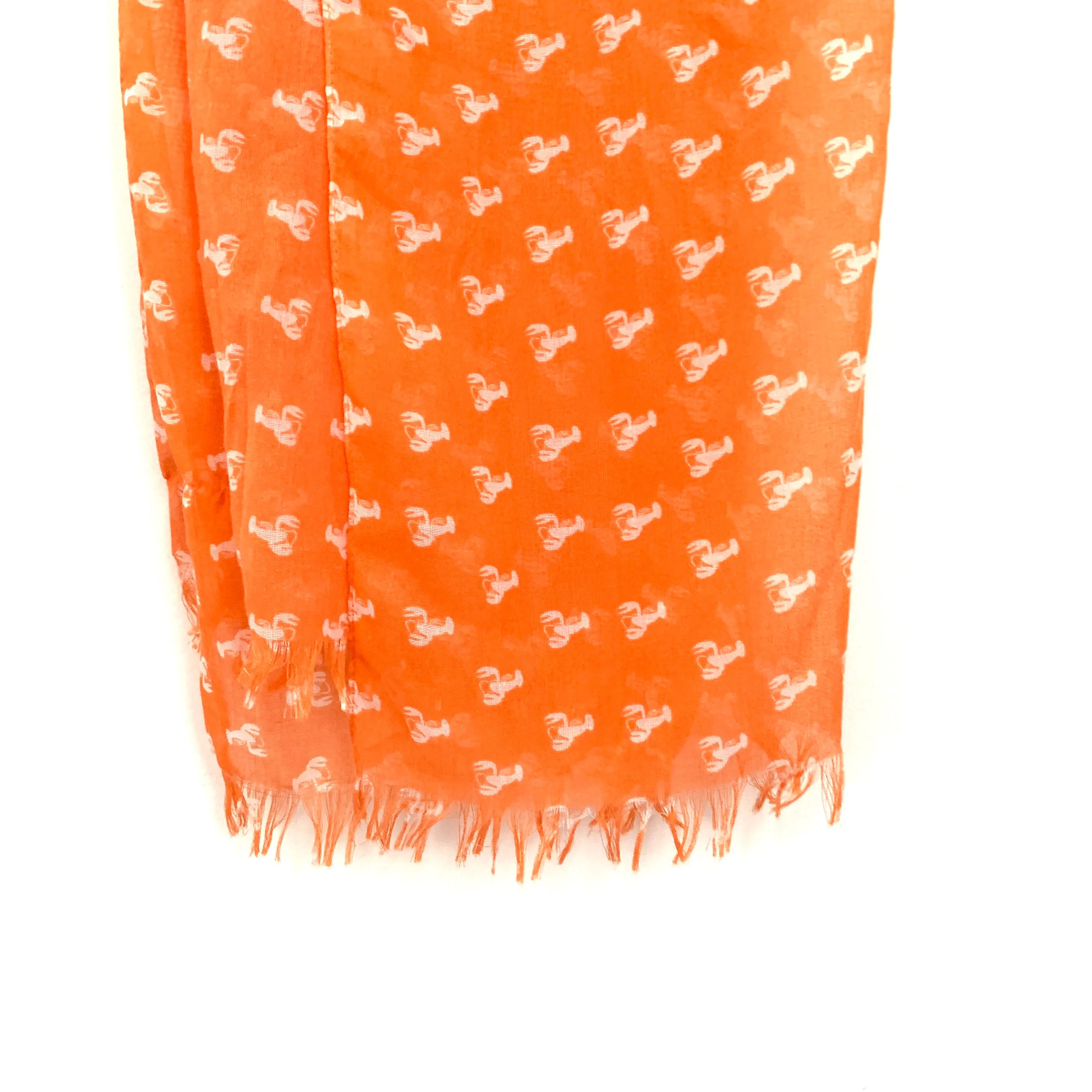 J Crew Orange Lobster Scarf