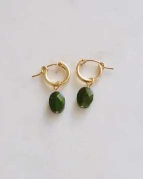 Jade Huggie Hoops