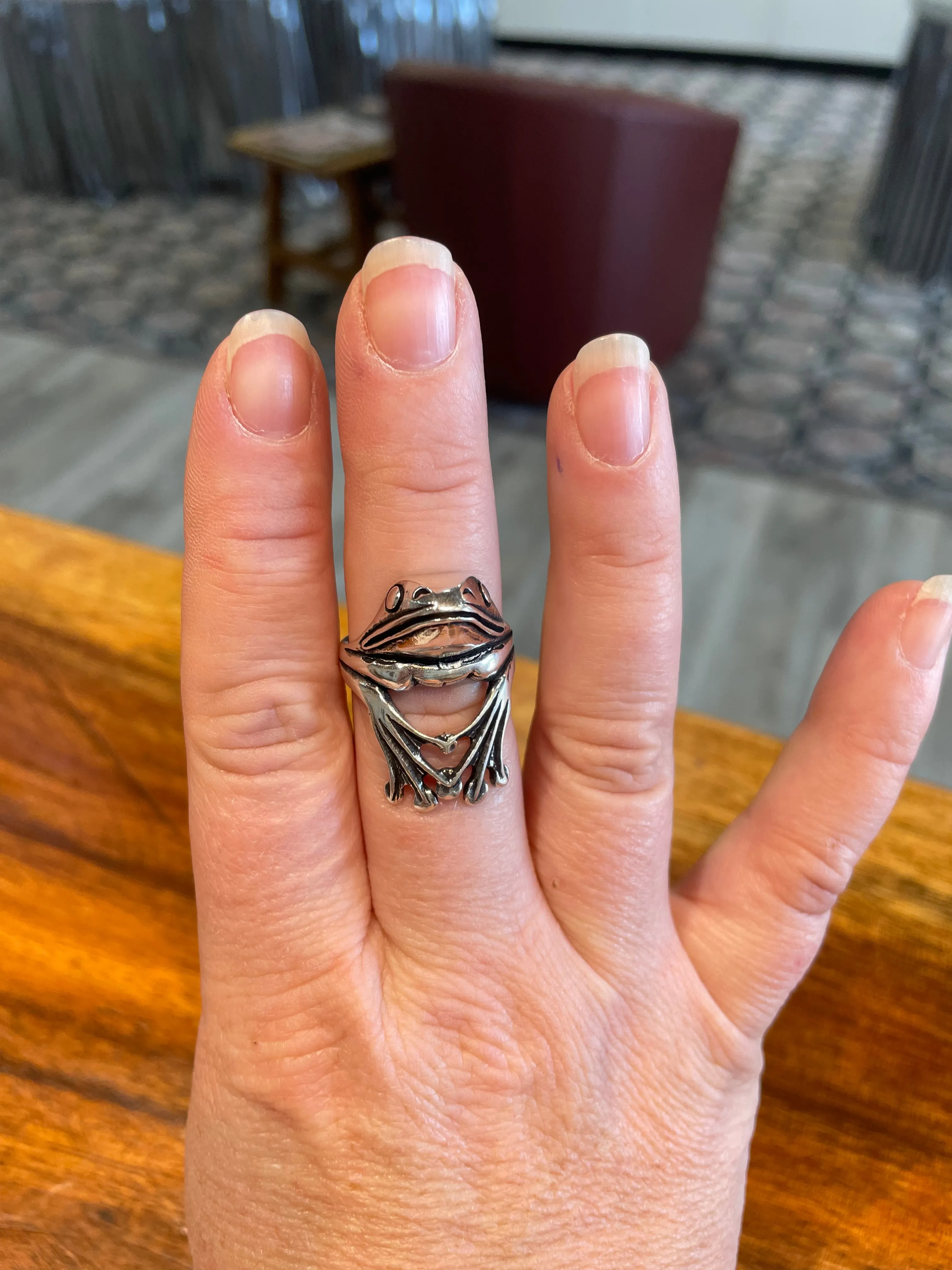 Jeremiah Frog Ring in Silver