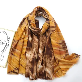 JY220927 Sprinkle gold Cygnus printed scarf