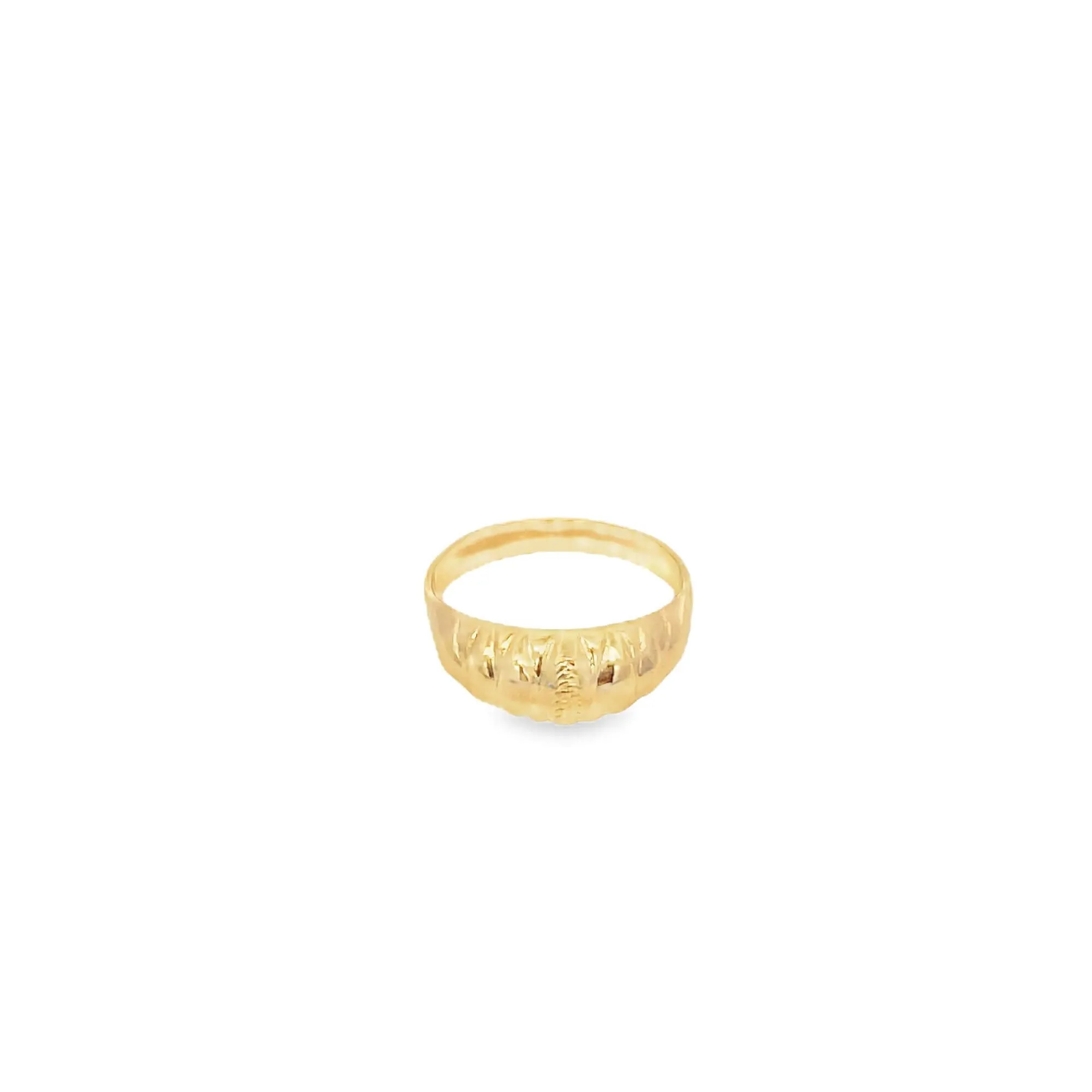 Kids Baguette Texture Dome Ring