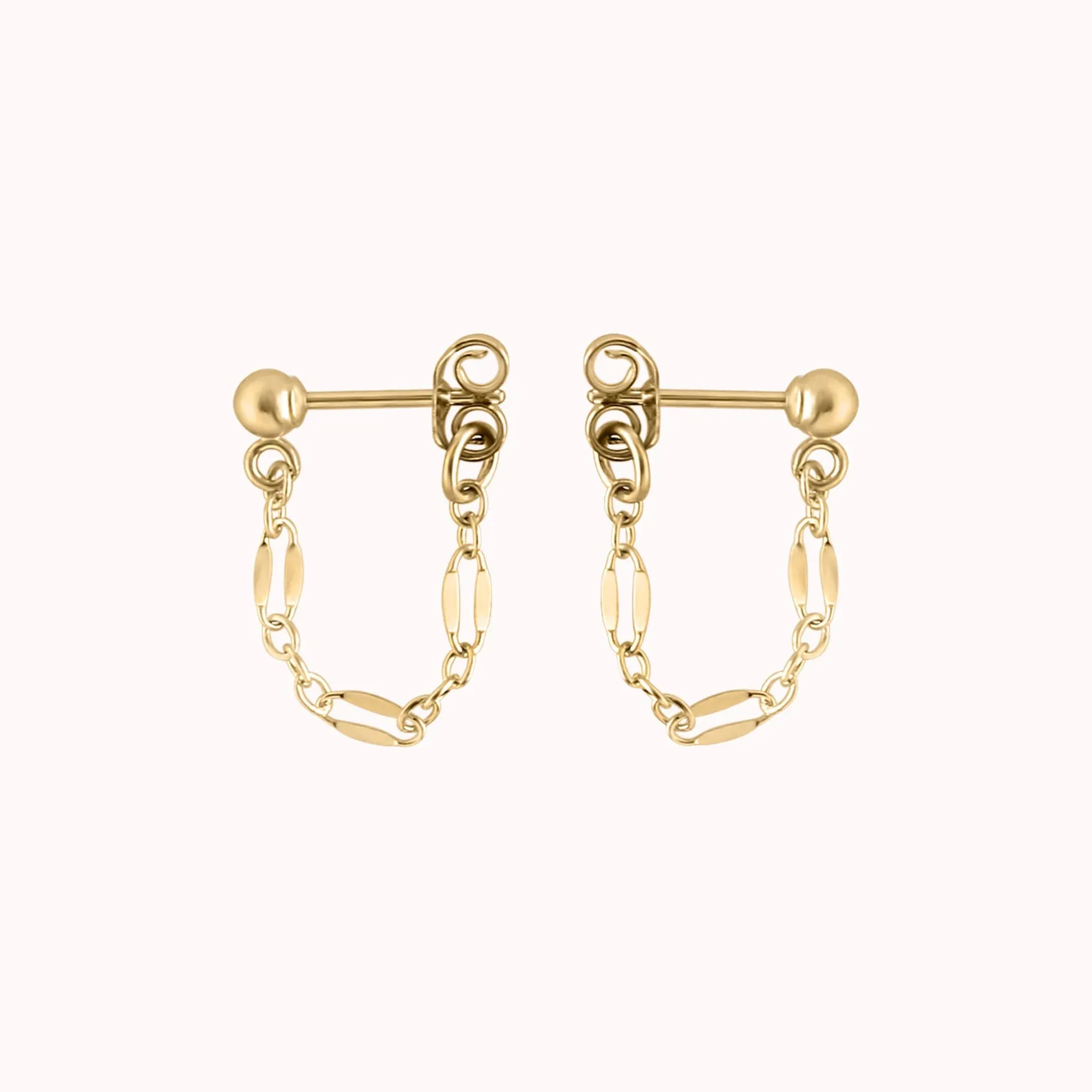 Lace Chain Loop Earrings