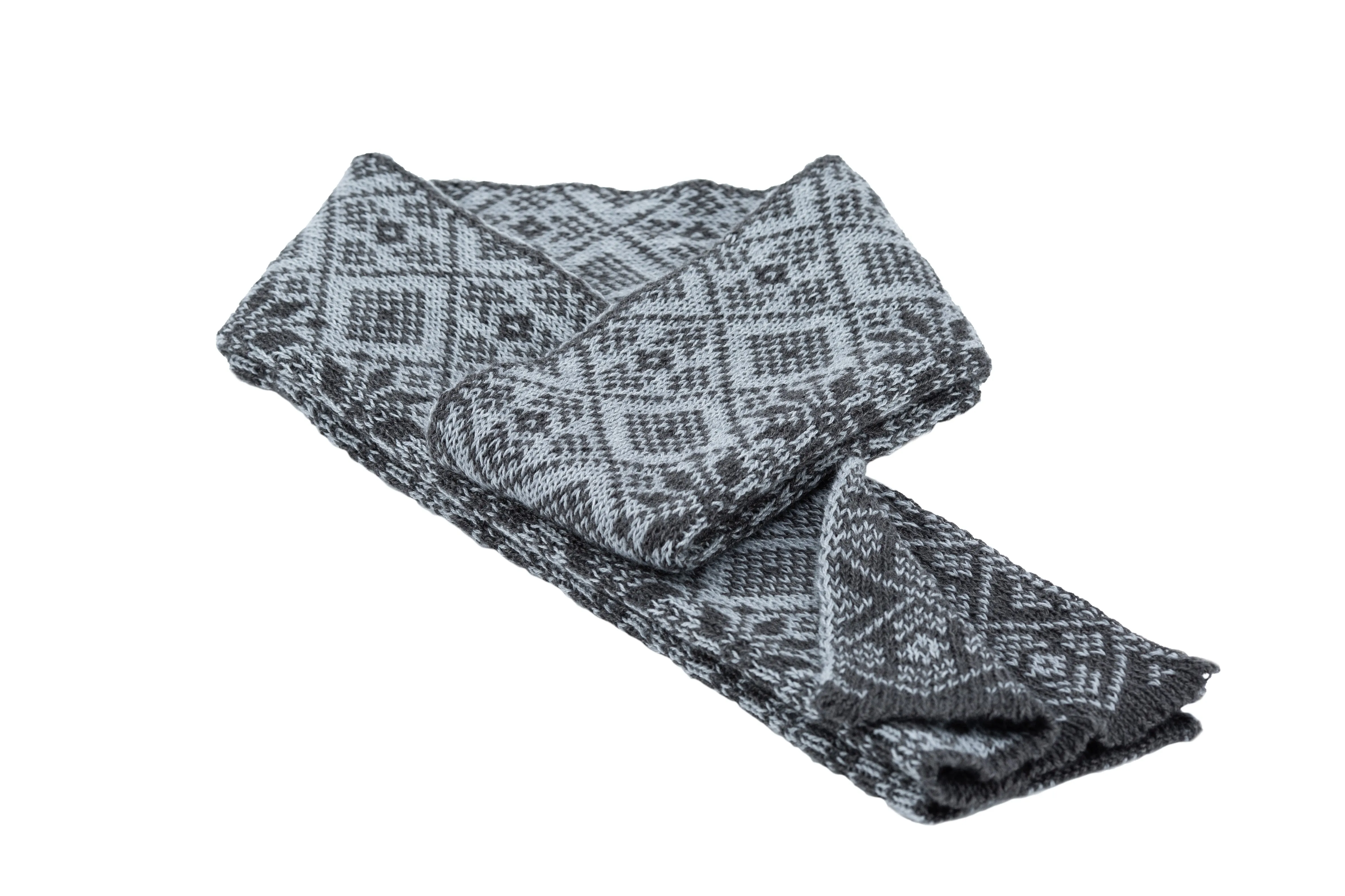 Álafoss Wool Scarf w/ Traditional Pattern