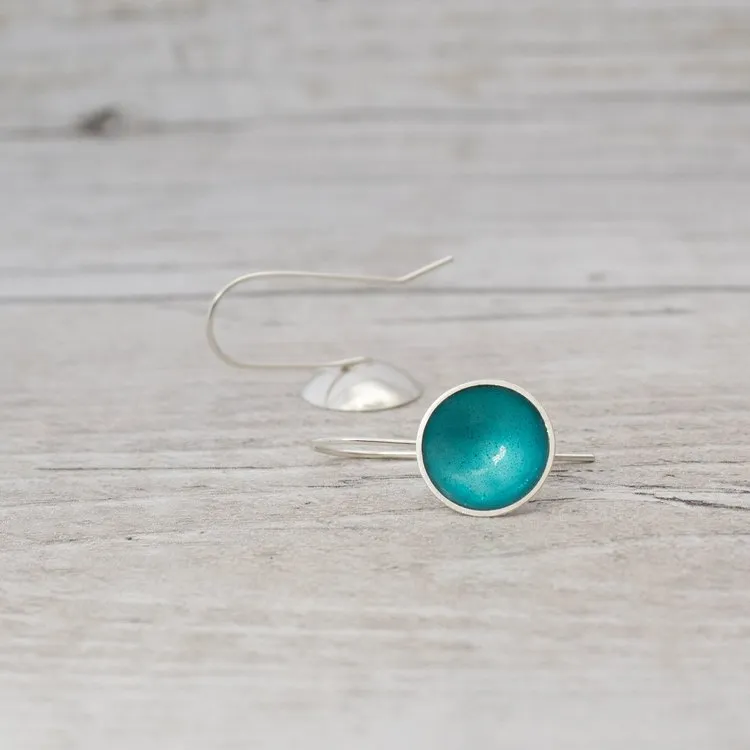 Large Drop Enamel Earring