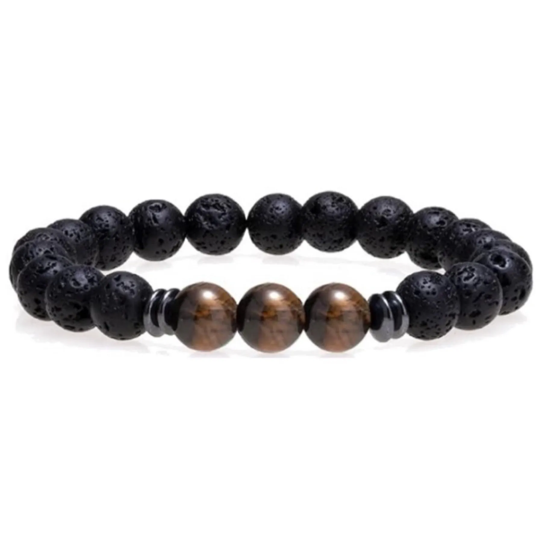 Lava Stone Tigers Eye Bracelet