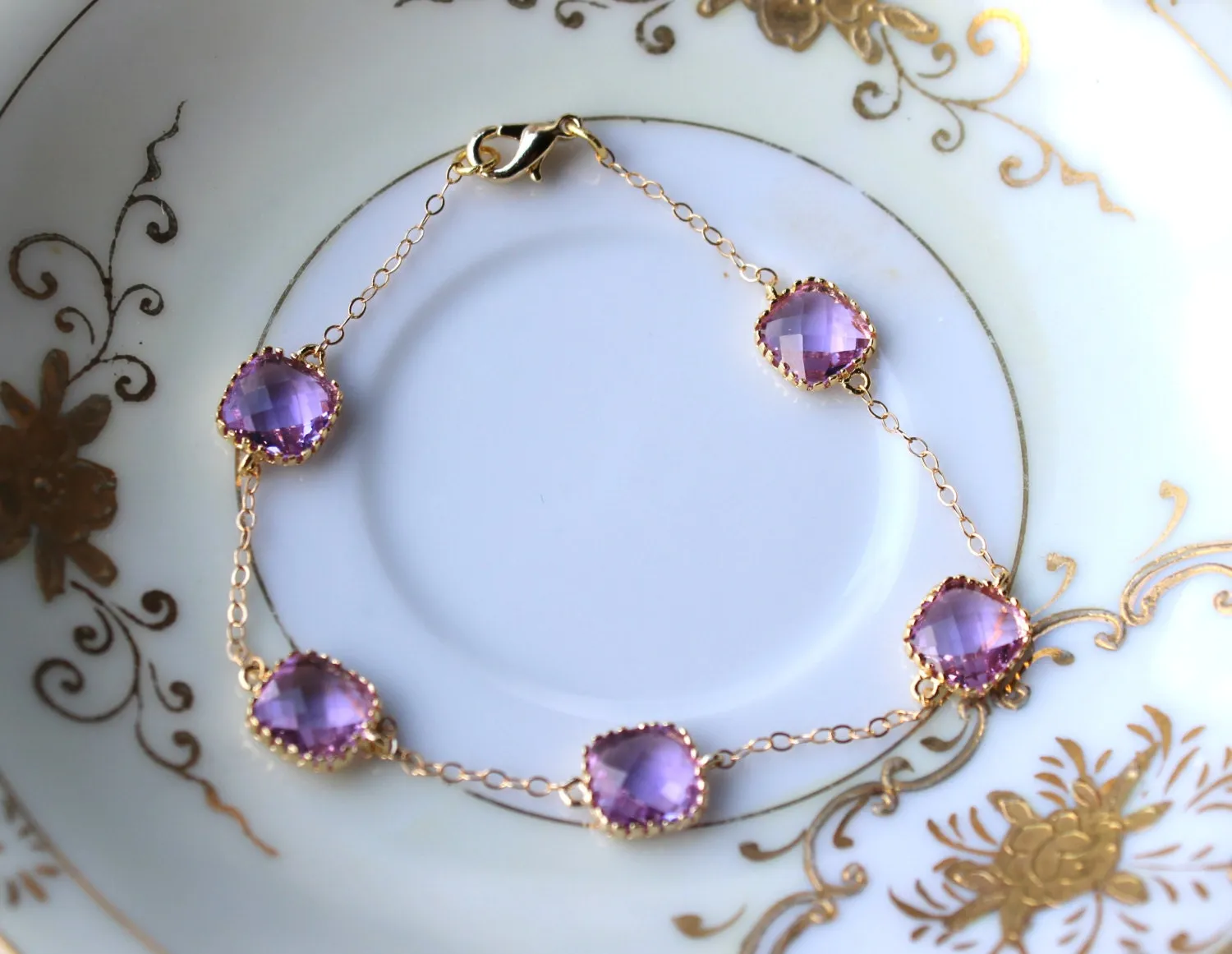 Lavender Bracelet - Gold Plated