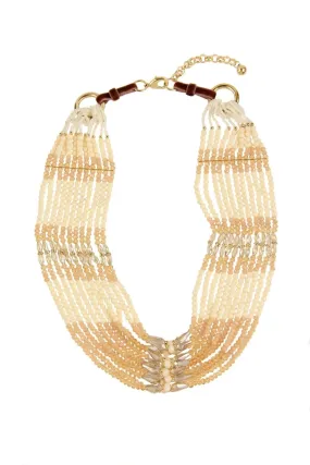 Layered Beaded Statement Necklace