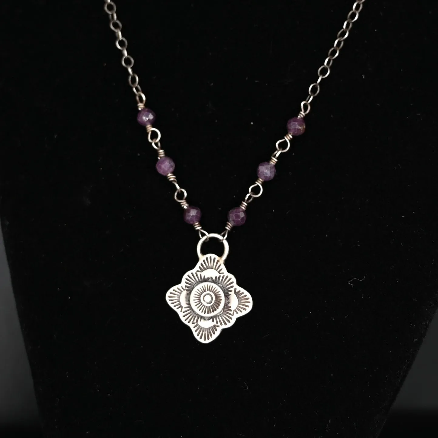 Layered Talara Sun Purple Ruby Necklace