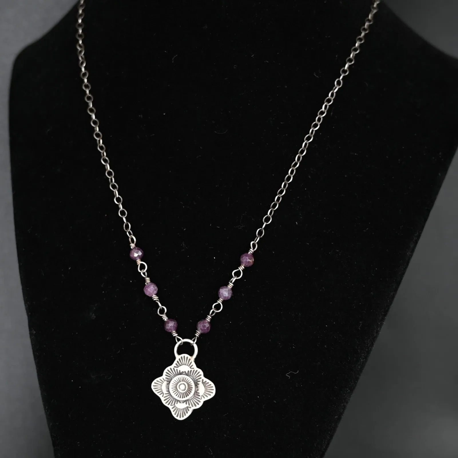 Layered Talara Sun Purple Ruby Necklace