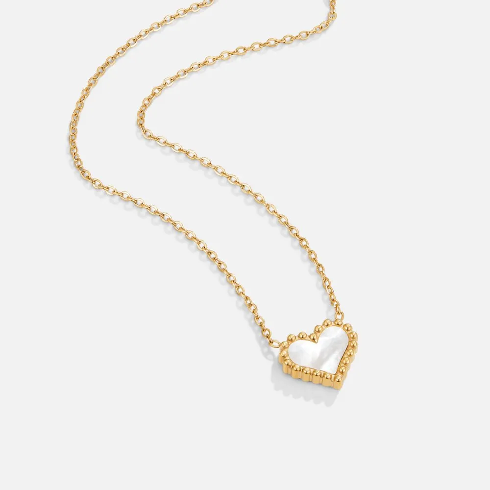 Lois Beaded Heart Necklace