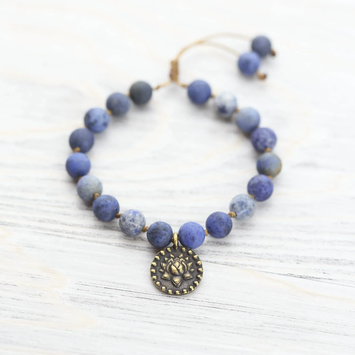 Lotus Om Wrist Mala