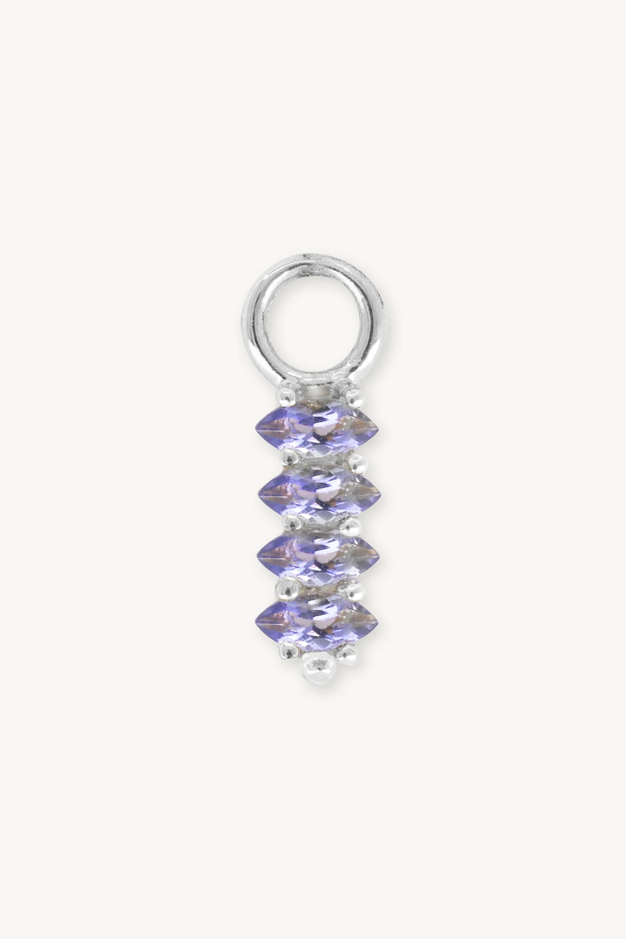 Lynx Iolite Marquise Silver Charm