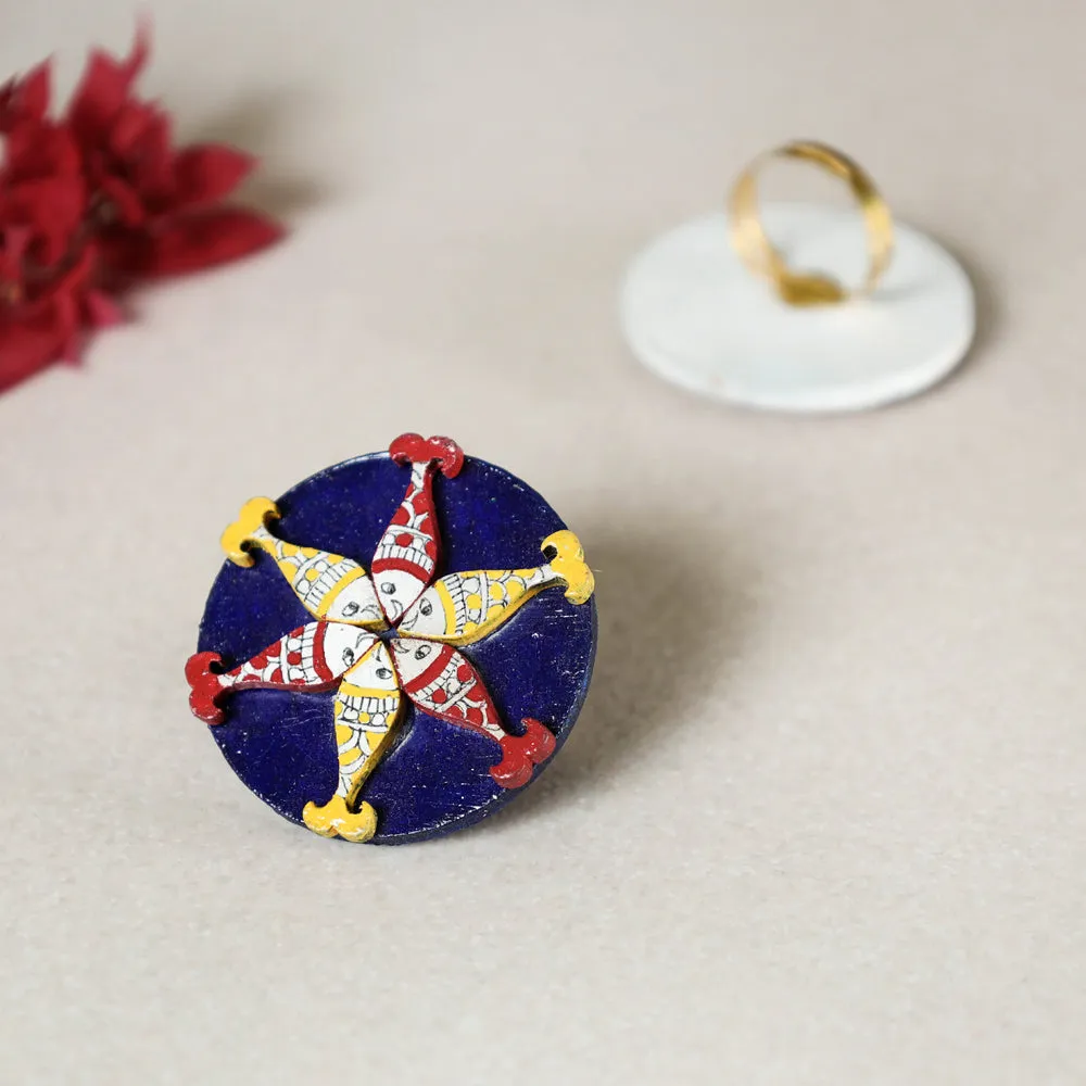 Machhli Jal Ki Rani - Madhubani Handpainted Wooden Ring