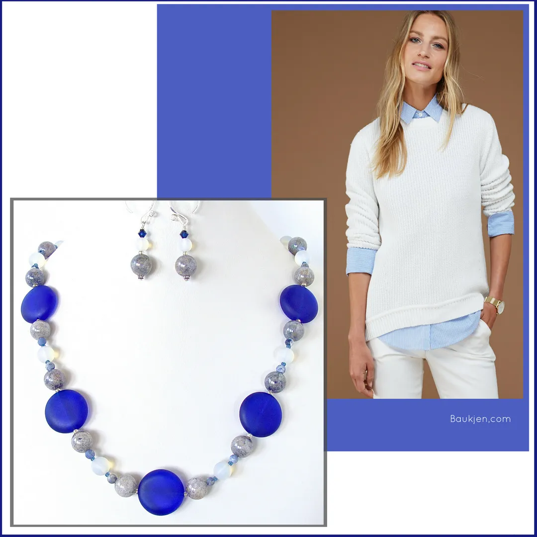 Maris: Cobalt Blue Necklace Set