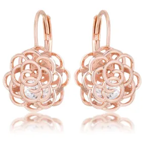 Maya CZ Rose Drop Rose Gold Earrings | 1.5ct