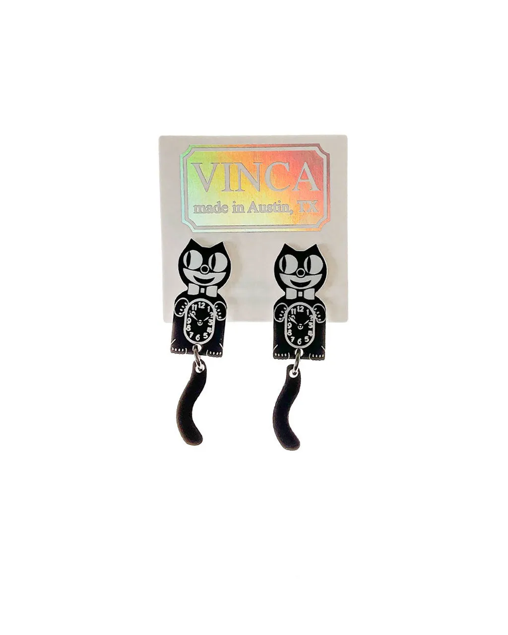 Mini Kitten Claw-K Officially Licensed Kit-Cat Klock Earrings