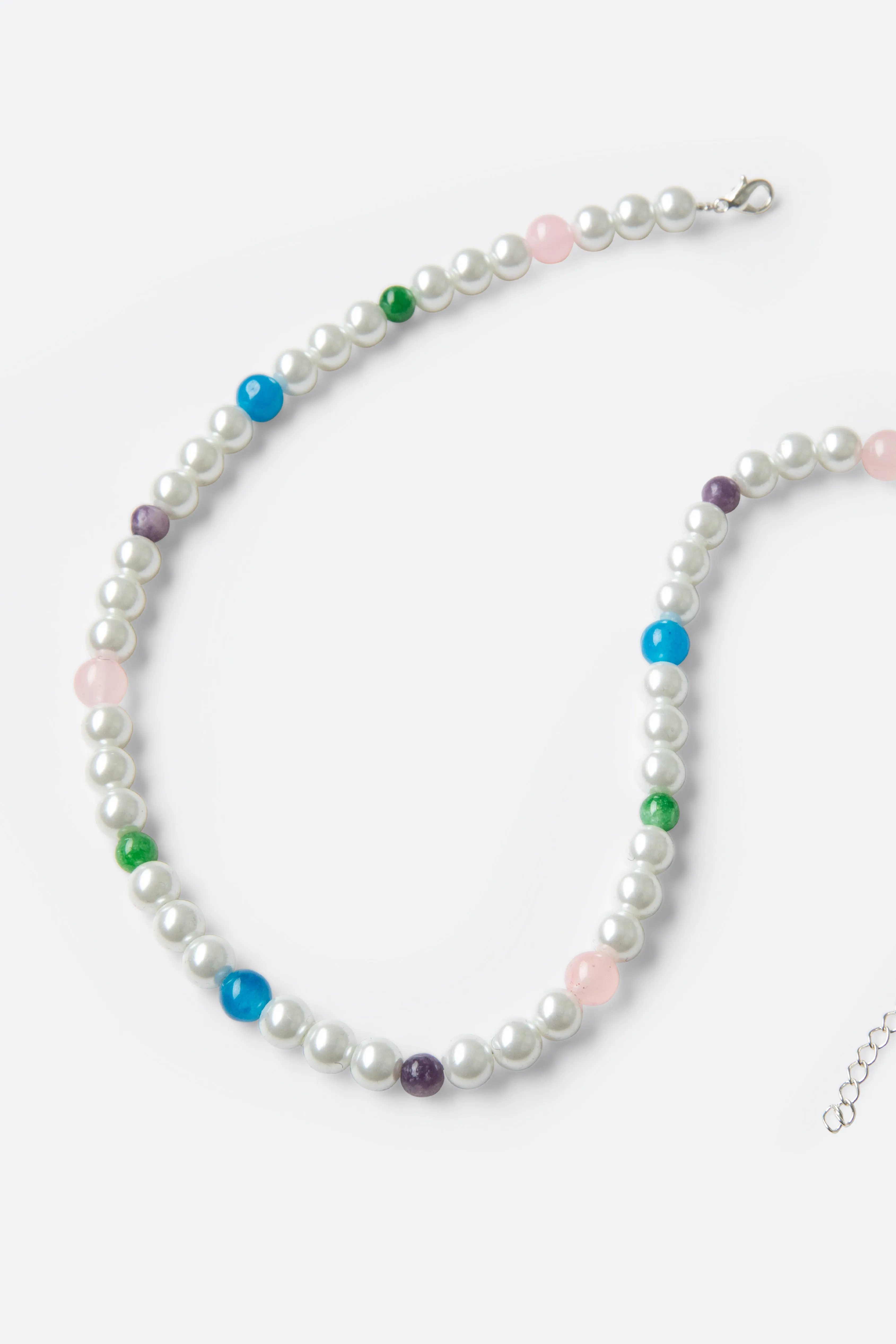 Mixed Beaded Pearl Necklace - Multi